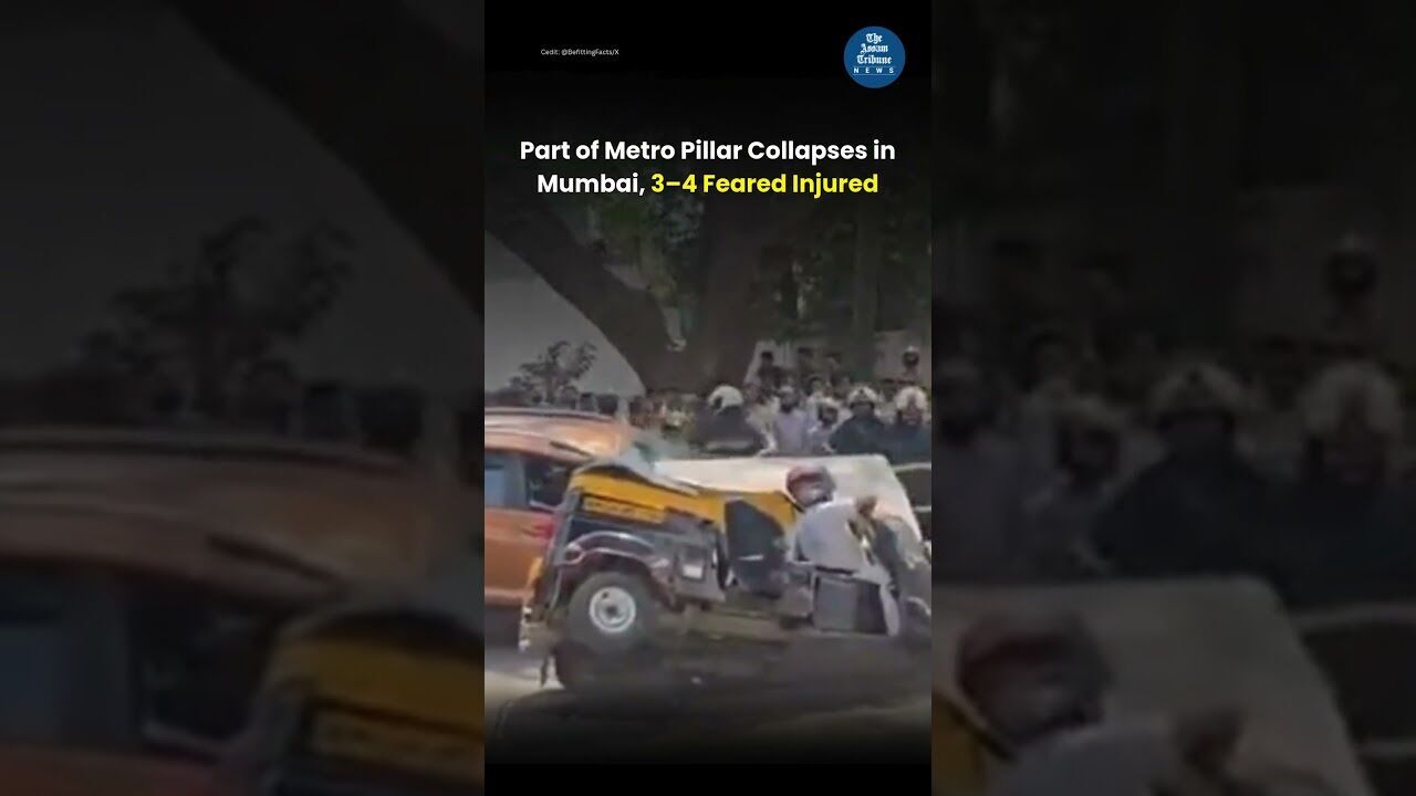 Part of Metro Pillar Collapses in Mumbai, 3–4 Feared Injured