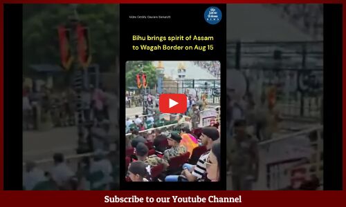 Bihu brought vibrant energy to the Wagah Border on August 15
