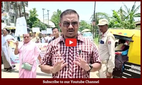 Manipuri Community of Silchar staged a peaceful rally