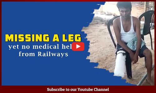 Missing a leg yet no medical help from Railways
